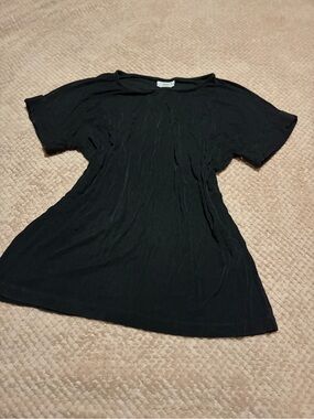 Chico's Black Short-Sleeve Crewneck Tee